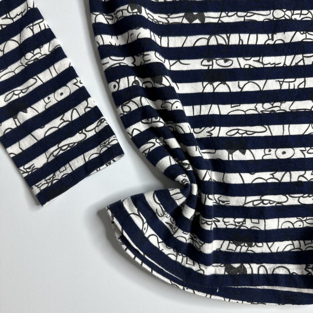 Commes des Garcons Play x Matt Groening Navy Blue Striped Long Sleeve Size Small - Picture 11 of 13
